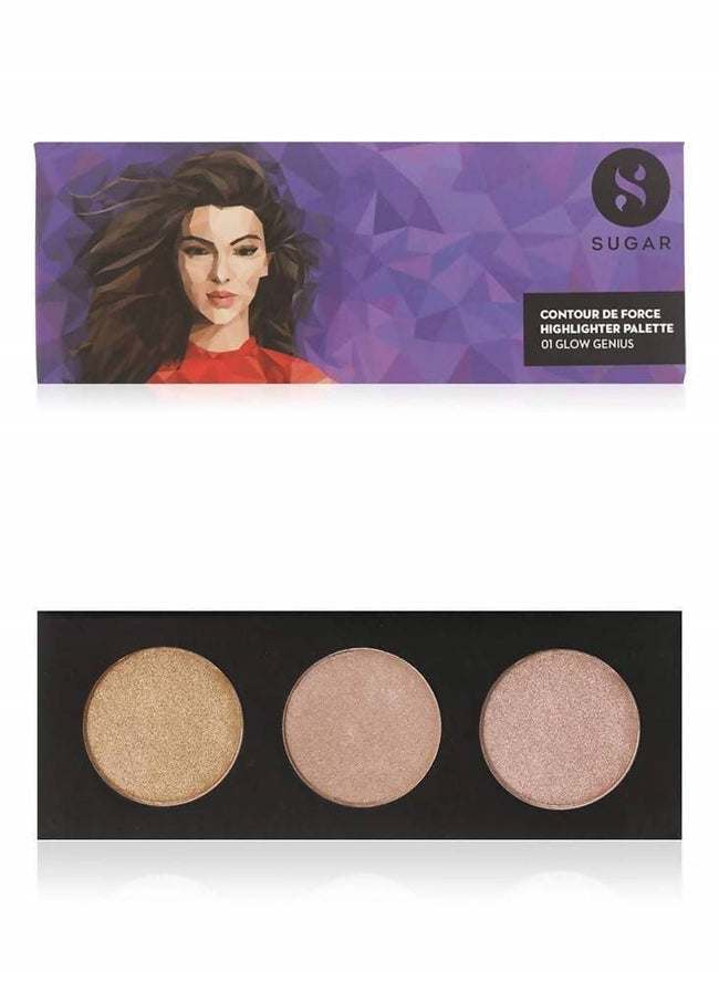 Sugar Contour De Force Highlighter Palette - 01 Glow Genius Hover Image