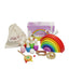 Matoyi Fish Rattle & Color Bowling Pin & Rainbow Stacker & Sheep Teether & Flat Disk Rattle For Kids