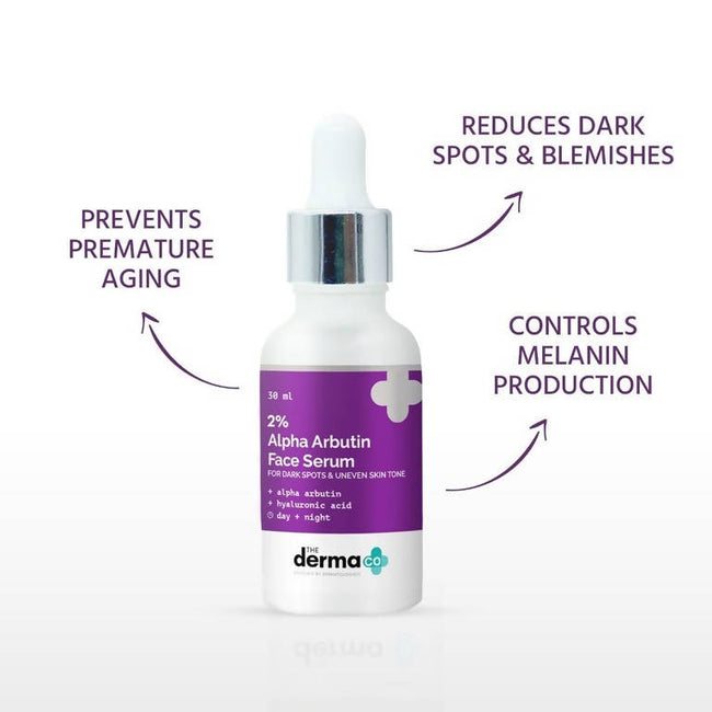 The Derma Co 2% Alpha Arbutin Face Serum For Dark Spots & Uneven Skin Tone Main Image