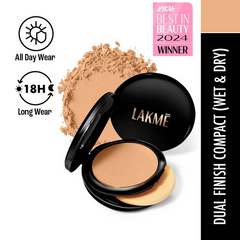 Lakme Xtraordin-Airy Compact, 2 In 1 Compact + Foundation, Lightweight, SPF17 - 05 Beige Honey