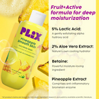 PLIX The Plant Fix Pineapple 5% Lactic Acid Body Wash Exfoliates Dry, Rough & Strawberry Skin