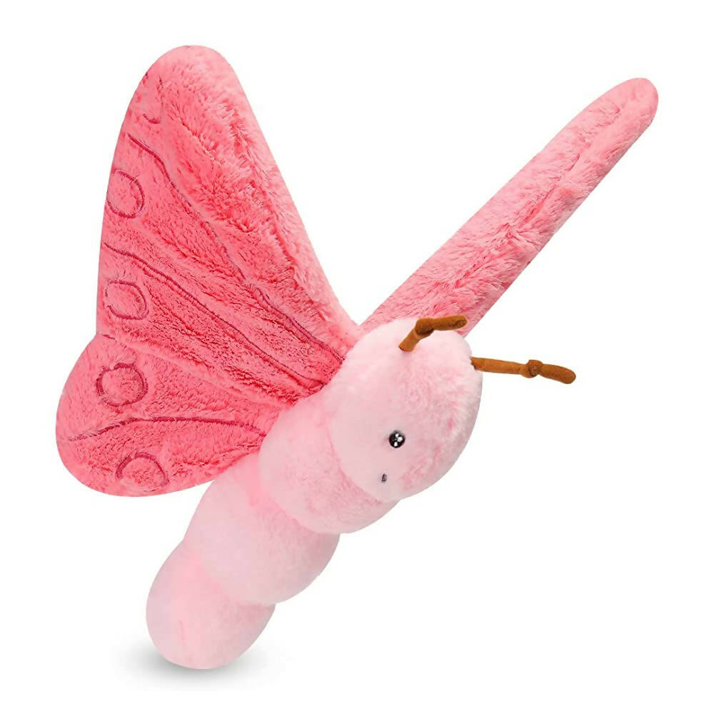 Webby Soft Butterfly Plush Pink Toy for Kids- 40 cm