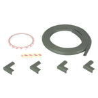 Safe-O-Kid Unique High Density L-Shaped 2 Mtr Long Mini 1 Edge Guard With 4 Corner Cushions - Grey