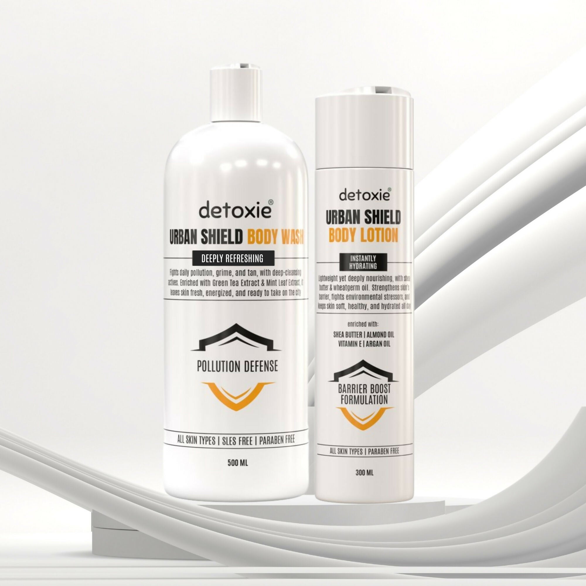 Detoxie Body Wash & Body Lotion Combo - Urban Shield