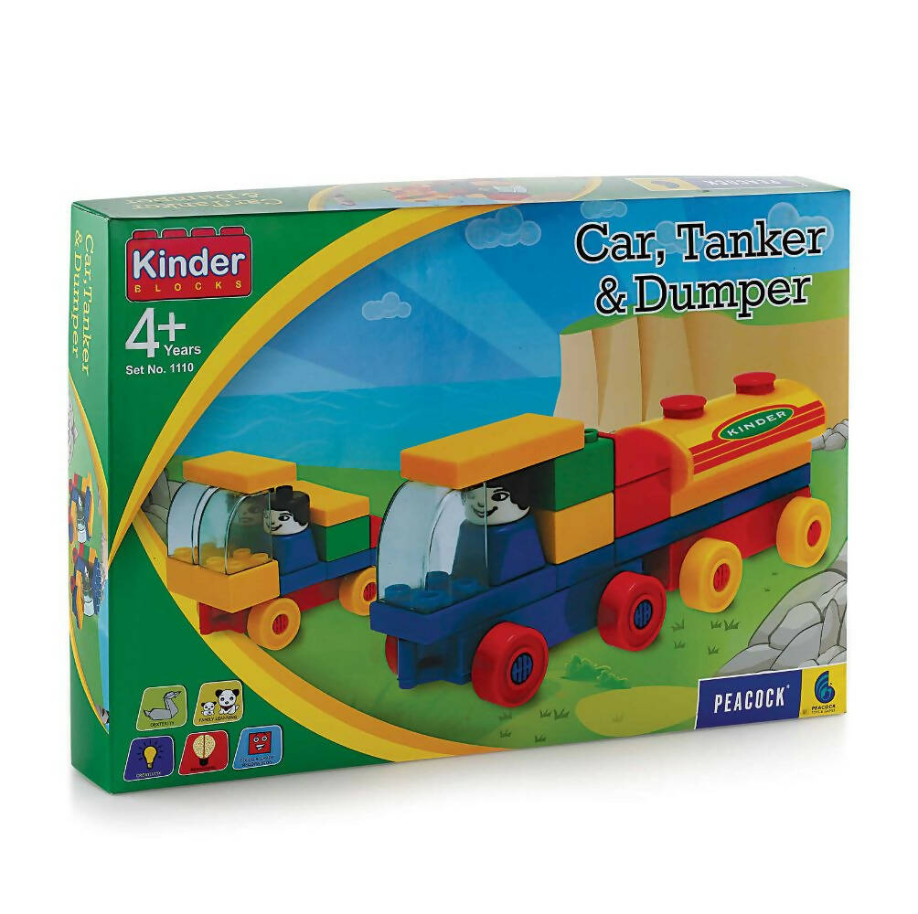 Peacock Learning & Educational Building Interlocking Blocks Set For Kids - Transport