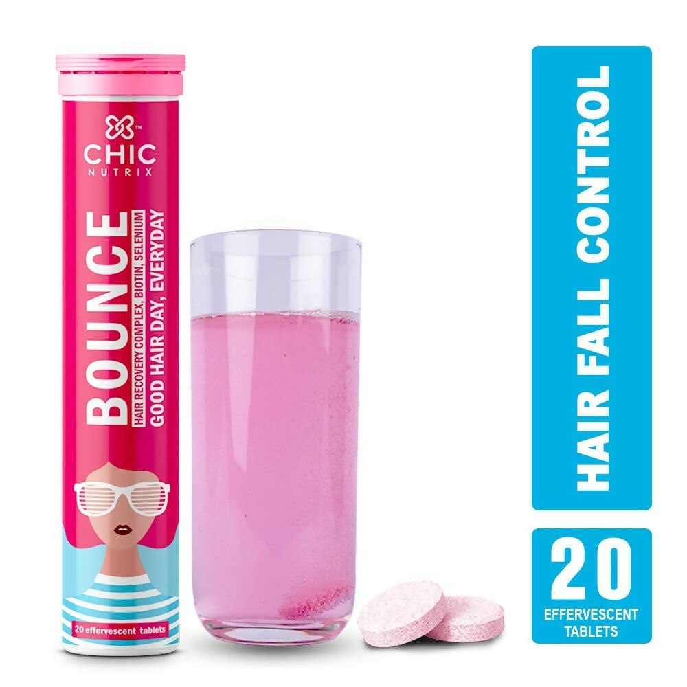 Chicnutrix Glow Japanese Glutathione & Vit. C and Bounce Biotin Effervescent Tablets Combo - Skin Whitening and Hair Growth Supplements
