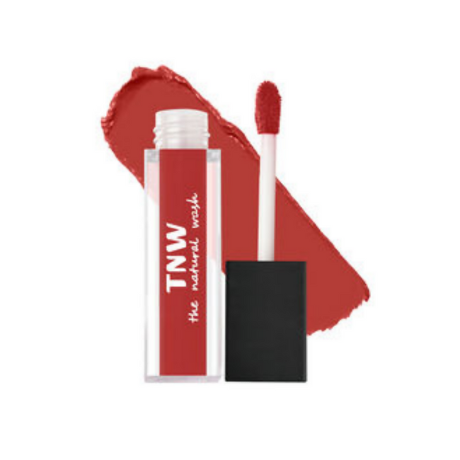The Natural Wash Matte Velvet Longstay Liquid Mini Lipstick - 02 Spicy Coral Hover Image