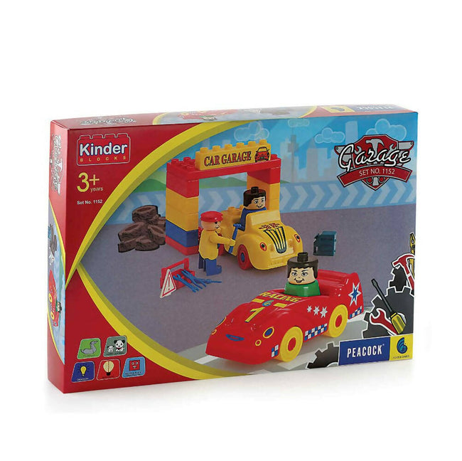 Peacock Learning & Educational Building Interlocking Blocks Set For Kids - Garage Hover Image