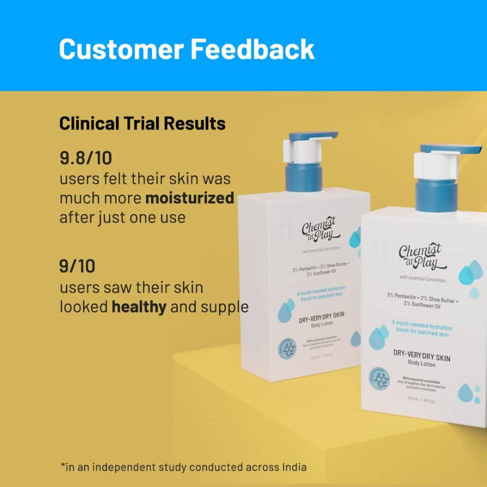 Chemist At Play Dry-Very Dry Skin Body Lotion For Deep Hydration, Skin Repairing and Nourishment