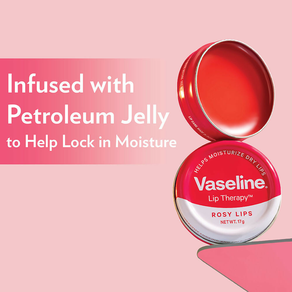 Vaseline Cocoa Glow Lotion With Rosy Lip Tin For Glowing Skin & Sheer Pink Tint