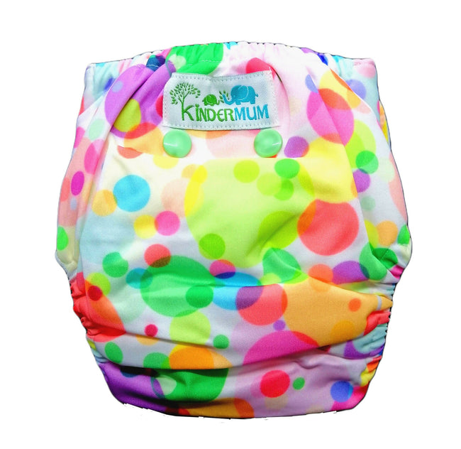 Kindermum Nano Pro Aio Cloth Diaper (With 2 Organic Inserts And Power Booster)-Polka For Kids Main Image
