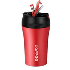 Wosta Reusable Travel Spill Proof Coffee Mug with Lid and Straw Tumbler - 400ml (Red)