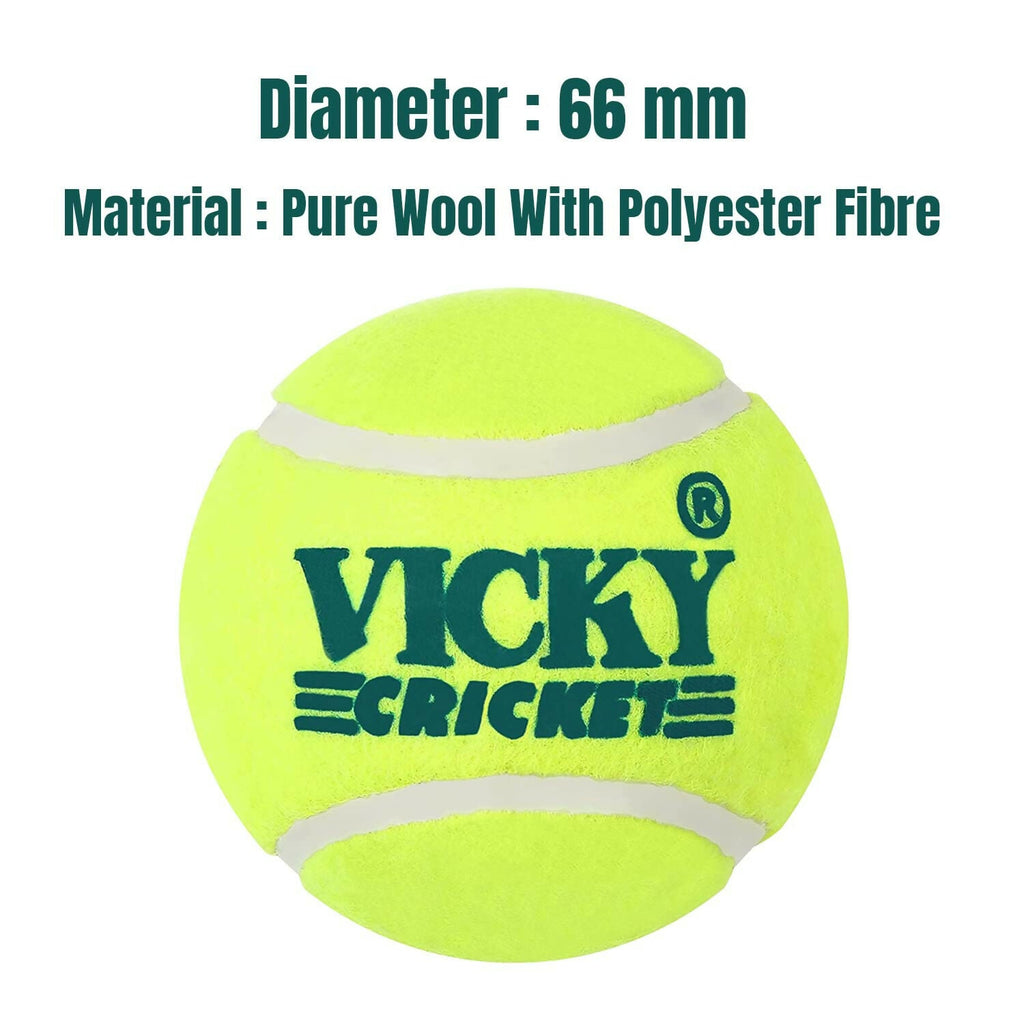 Vicky Yellow Tennis/Cricket Ball Light Multipurposeful Design & Durable Rubber Built