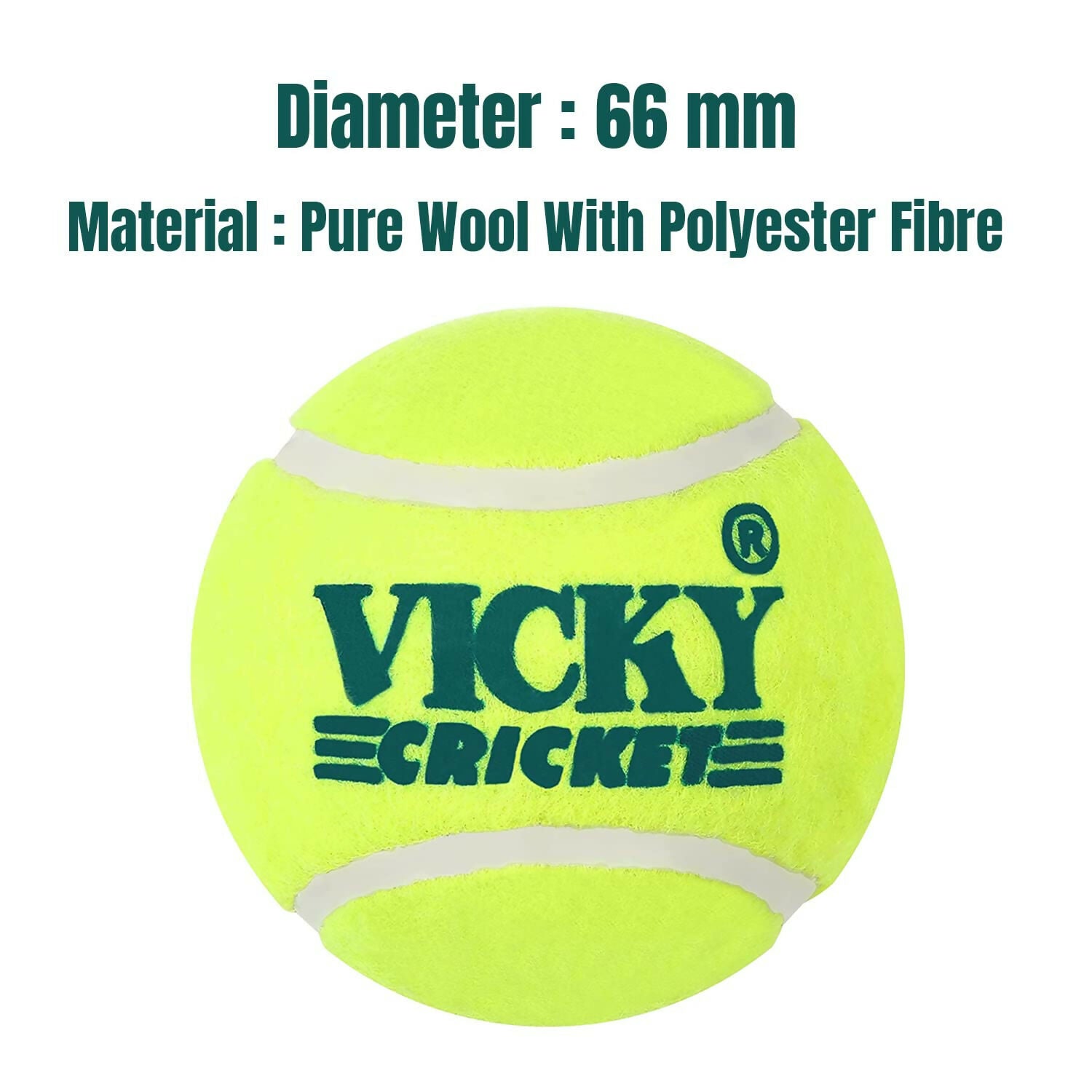 Vicky Yellow Tennis/Cricket Ball Light Multipurposeful Design & Durable Rubber Built