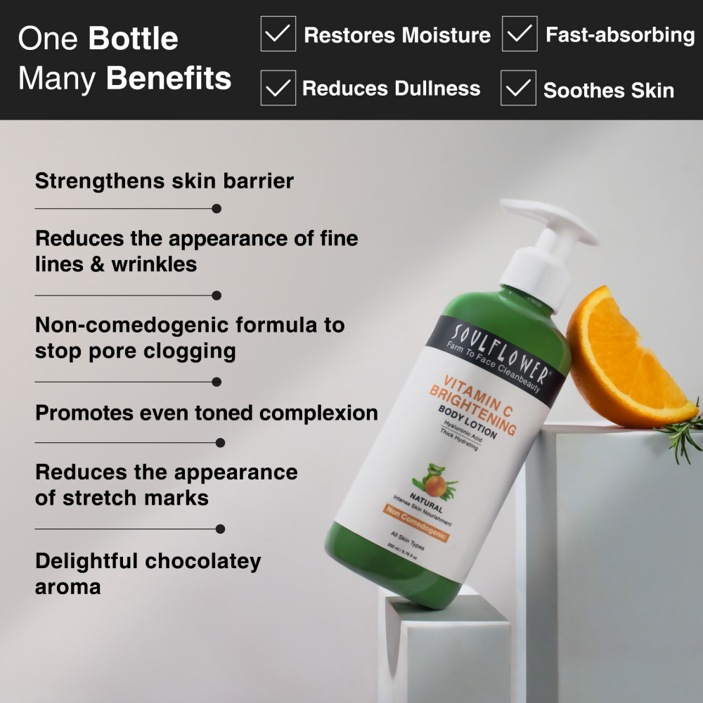Soulflower Vitamin C Brightening Body Lotion