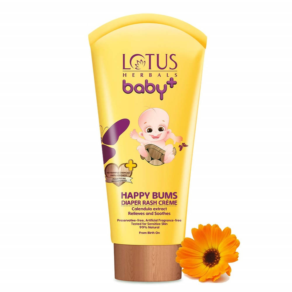 Lotus Herbals Baby+ Happy Bums Diaper Rash Creme (100 Gm)