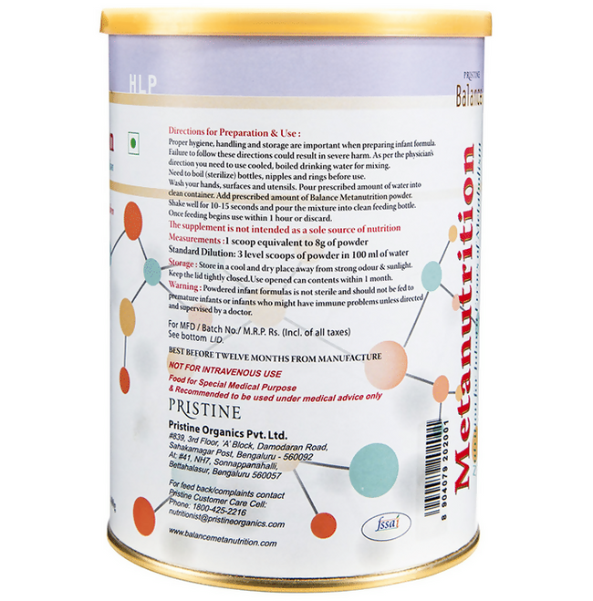Pristine Balance Metanutrition HLP Powder (Upto 3 Years)- Unflavoured Main Image