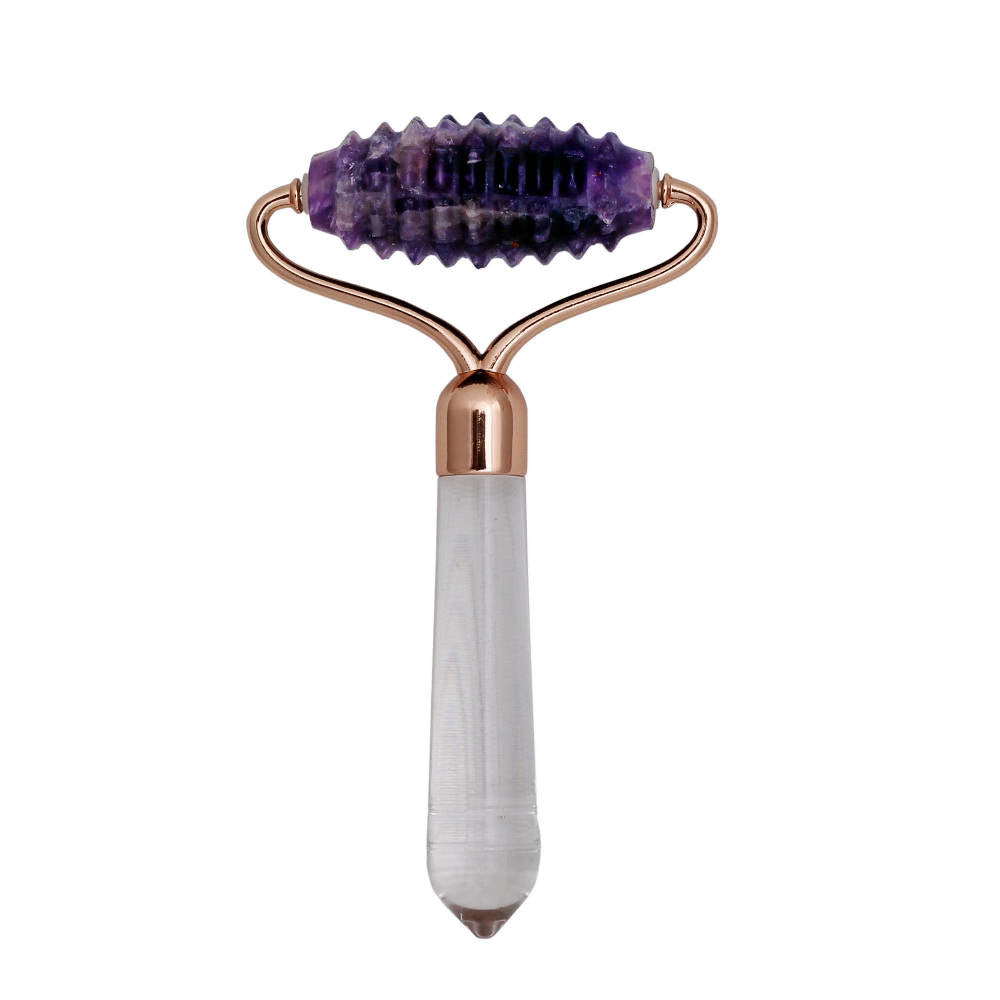 Zobha Genuine Amethyst Spike Head Roller