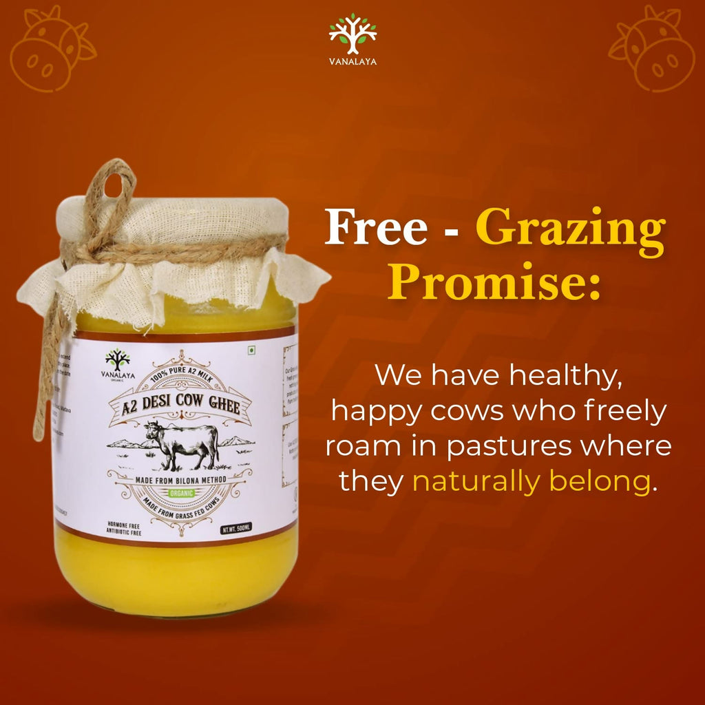 Vanalaya A2 Desi Cow Ghee Prepared By Traditional Bilona Method