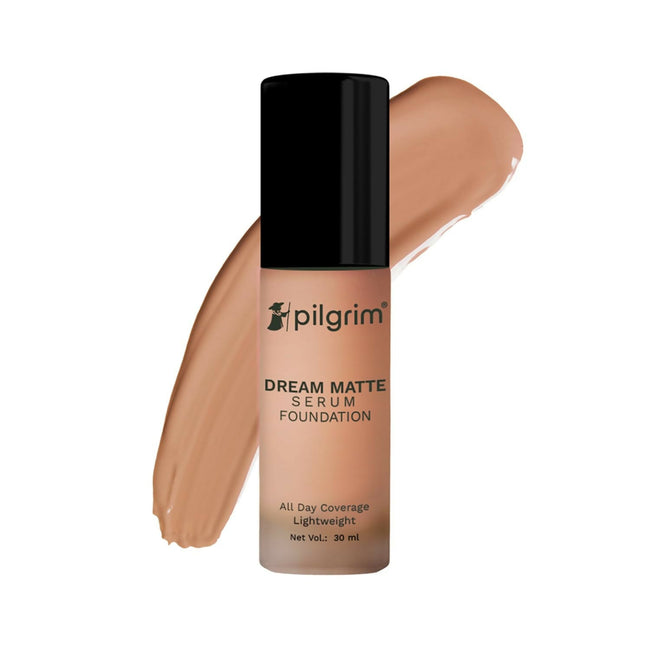 Pilgrim Dream Matte Serum Foundation With Matte & Poreless All Day Coverage Lightweight - Rich Caramel Hover Image