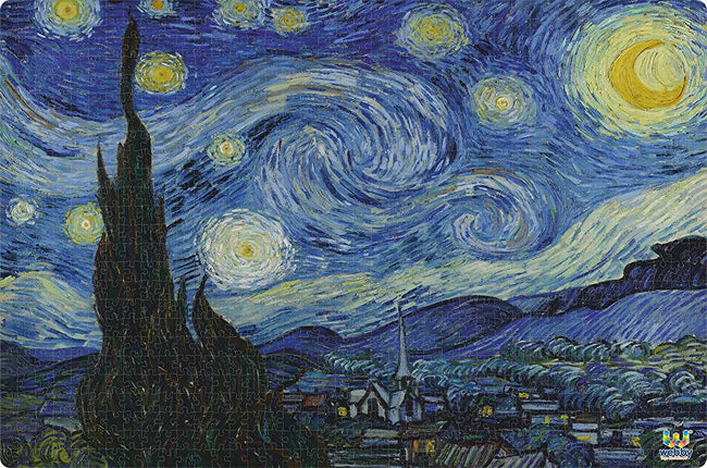Webby Wooden Starry Night Painting Jigsaw Puzzle-1000 Pcs Main Image