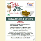 The Pickle Story Mango, Sesame & Mustard (no chilly powder) - Uppukai Pickle