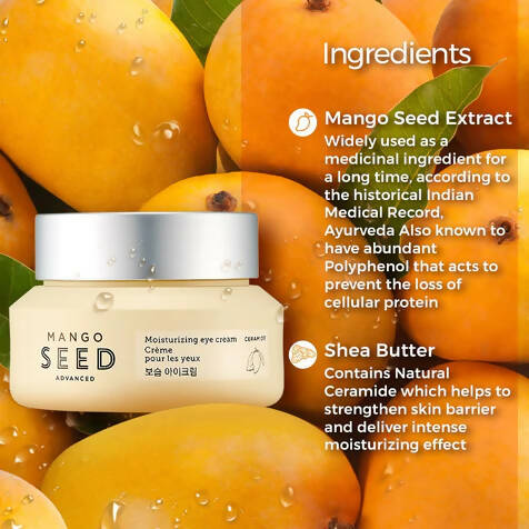 The Face Shop Mango Seed Moisturizing Eye Cream - Korean Skincare