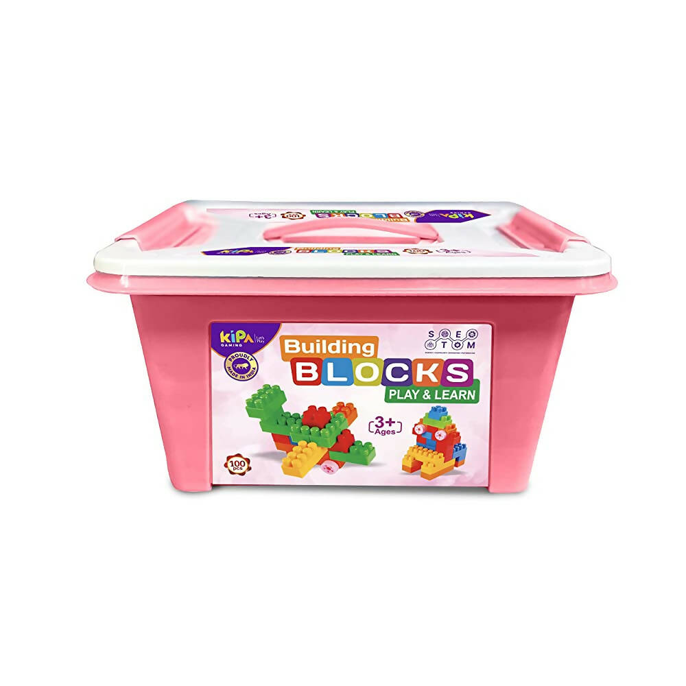 Kipa 180 Pieces with Storage Container Multi Colored Educational Jumbo Learn and Play Building Blocks for Kids