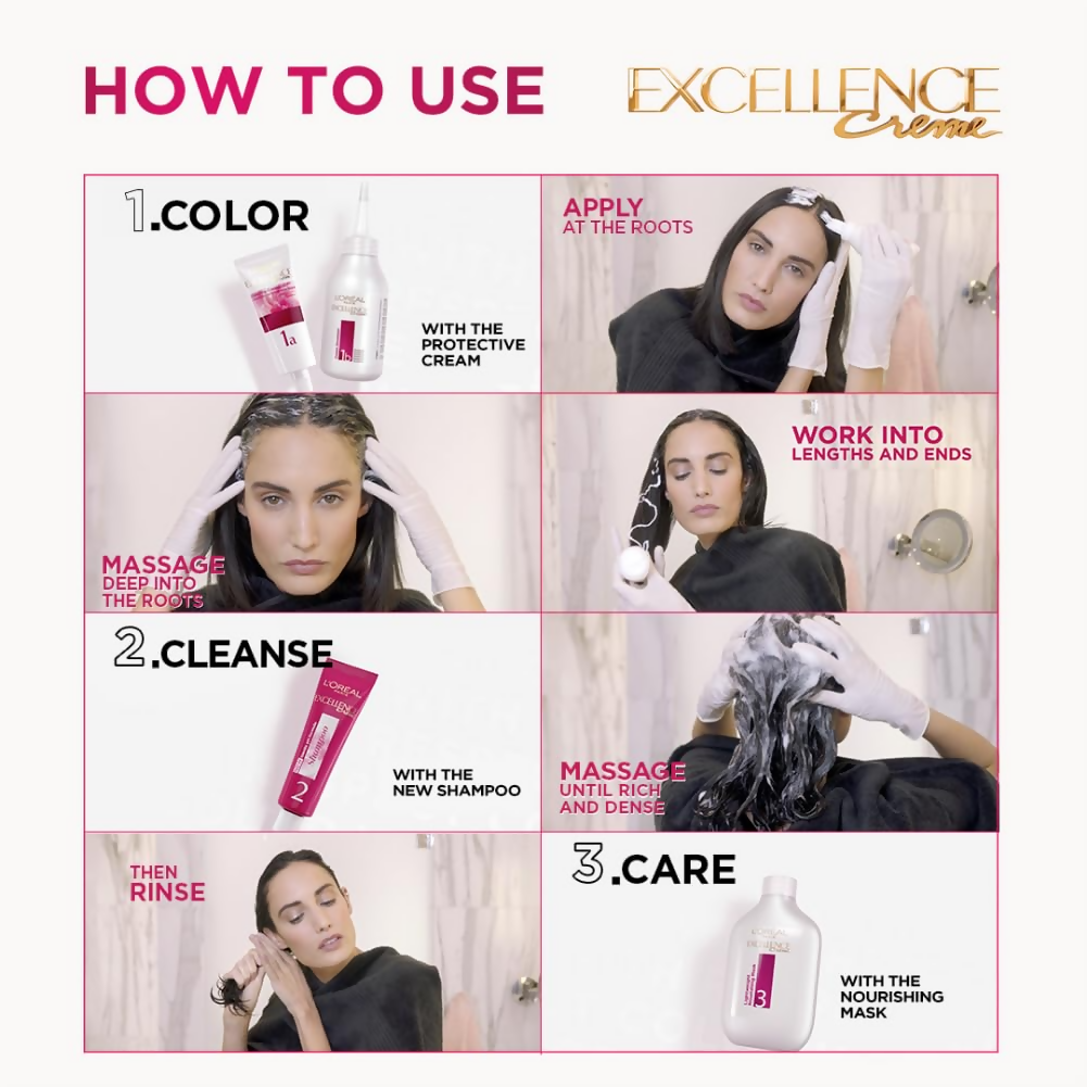 L'Oreal Paris Excellence Creme Hair Color, 4 Natural Brown