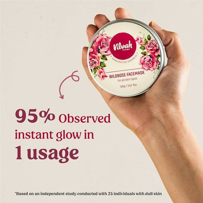 Vilvah Store Wild Rose Face Mask Main Image