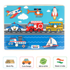 Nesta Toys Wooden Vehicle Knob Puzzle (8 Pcs)