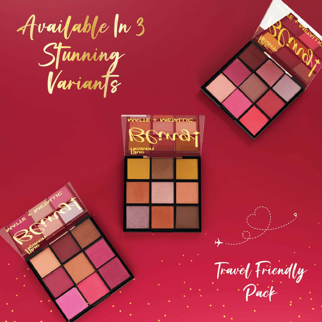 Blue Heaven Bling 9 In 1 Eyeshadow Palette - Kiss Of Blush