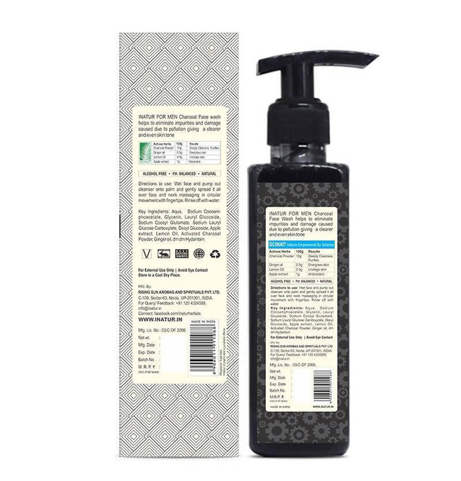 Inatur Charcoal Face Wash For Men Main Image