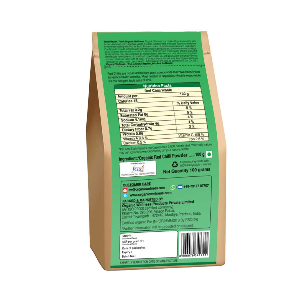 Organic Wellness Red Chilli powder