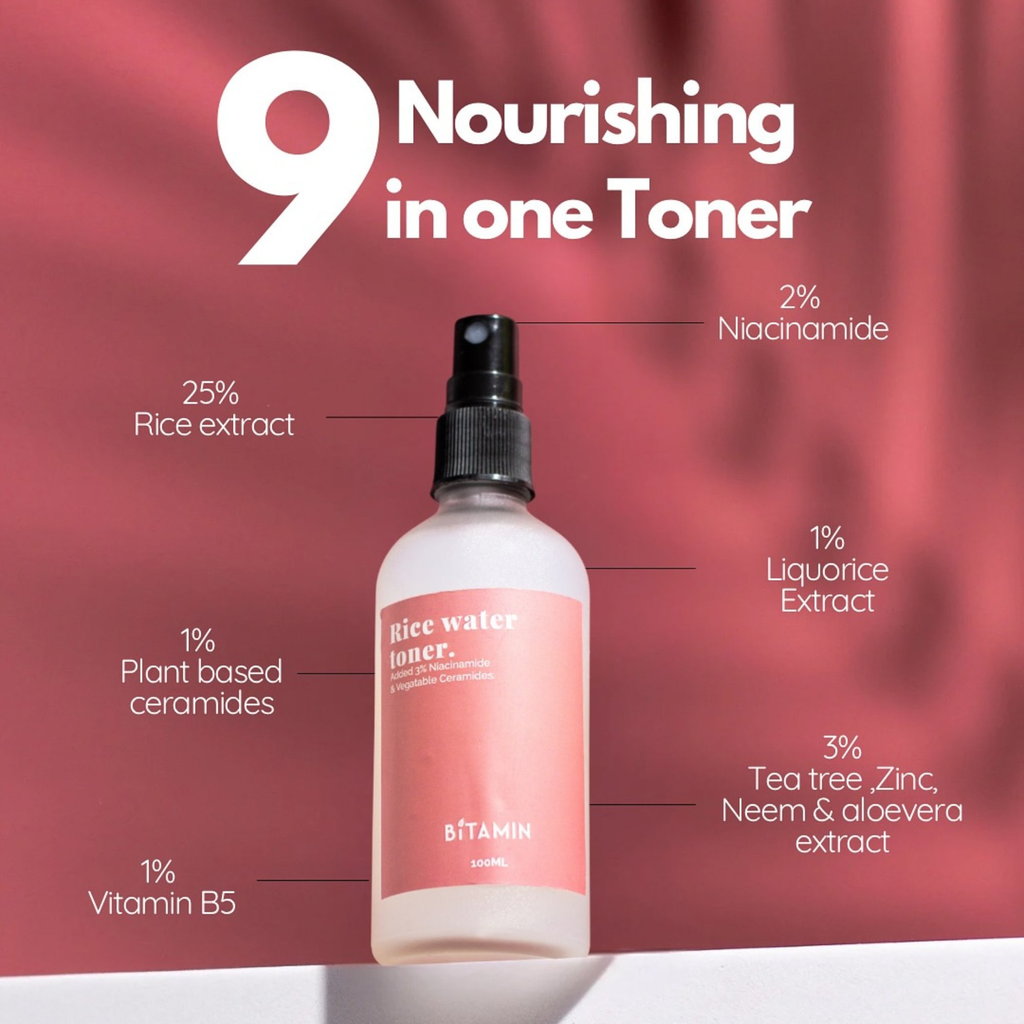 Bitamin 3% Niacinamide & Rice Water Face Toner