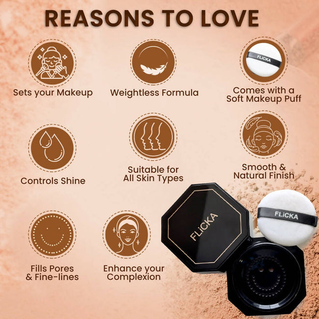 Flicka Dust It Off Loose Powder - White Main Image