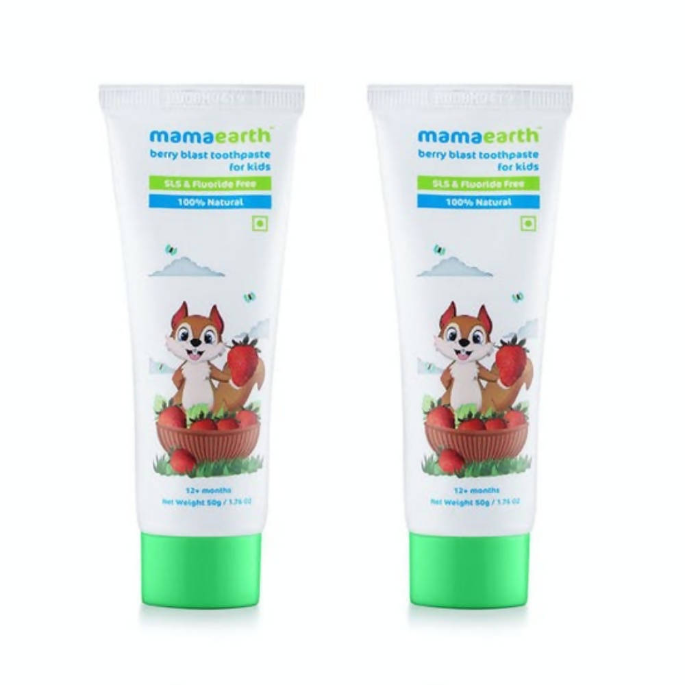 Mamaearth Berry Blast Kids Toothpaste For Promotes Healthy Teeth & Gums, Cleanses Teeth