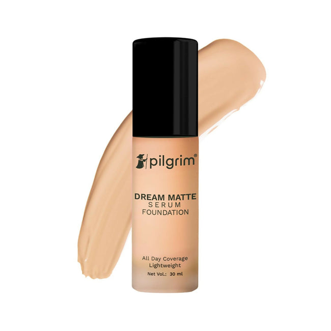 Pilgrim Dream Matte Serum Foundation With Matte & Poreless All Day Coverage Lightweight - Golden Beige Hover Image