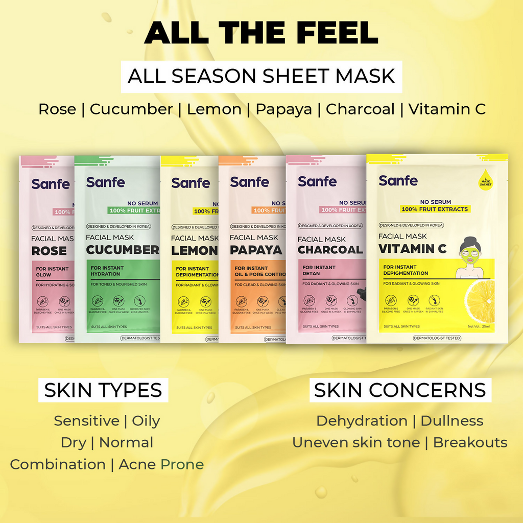 Sanfe Instant Depigmentation Lemon Facial Mask