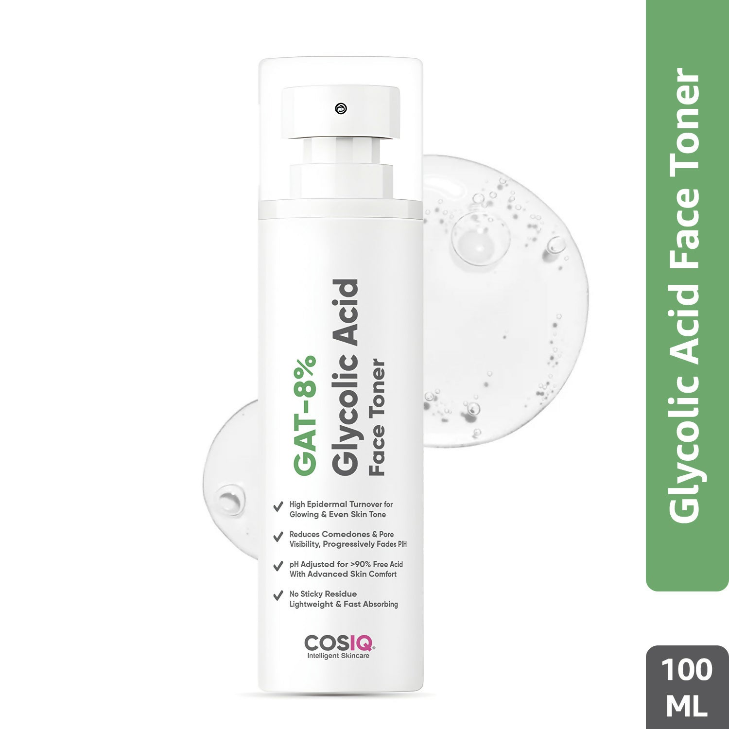Cos-IQ GAT-8% Glycolic Acid Face Toner