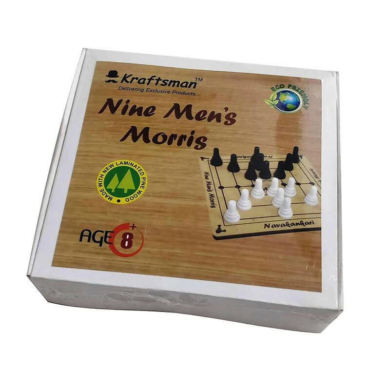 Kraftsman Nine Men's Morris | Navakankari | Daadi | Mills Travel Board Game