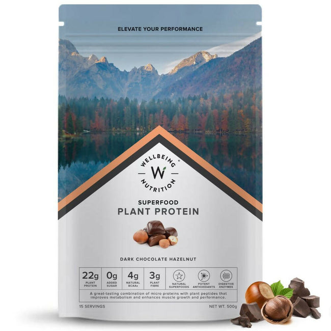 Wellbeing Nutrition Superfood Plant Protein-Dark Chocolate Hazelnut Hover Image