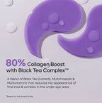 mCaffeine Black Tea Hydrogel Under Eye Patches with Vegan Collagen Peptide - Anti-Ageing