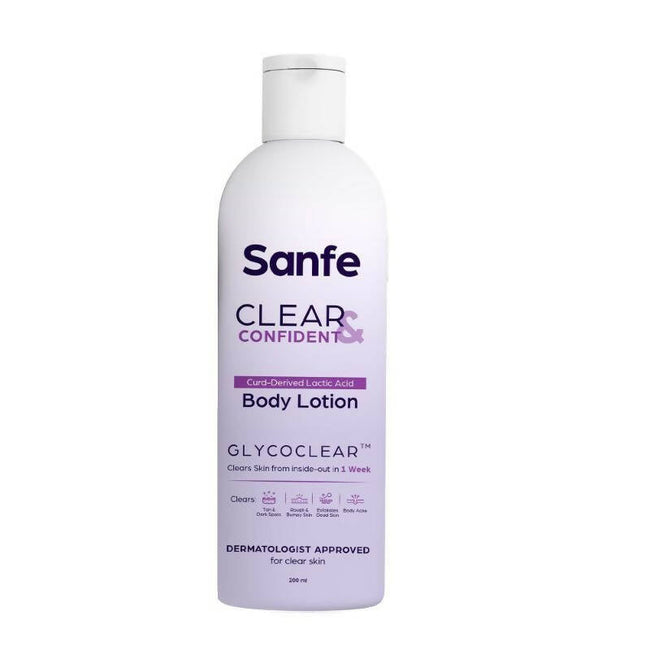 Sanfe Clear & Confident Glycolic Acid Body Lotion Hover Image