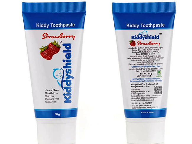 Kiddyshield Fluoride Free Formula Baby Toothpaste Strawberry For Kids 1- 5 Years Main Image