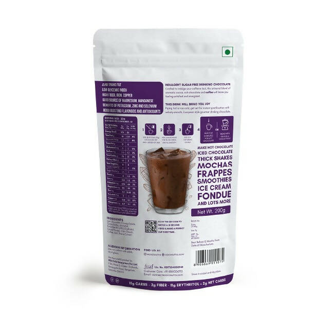 Cocosutra Lite- Sugar Free Mocha Drinking Chocolate Mix Main Image