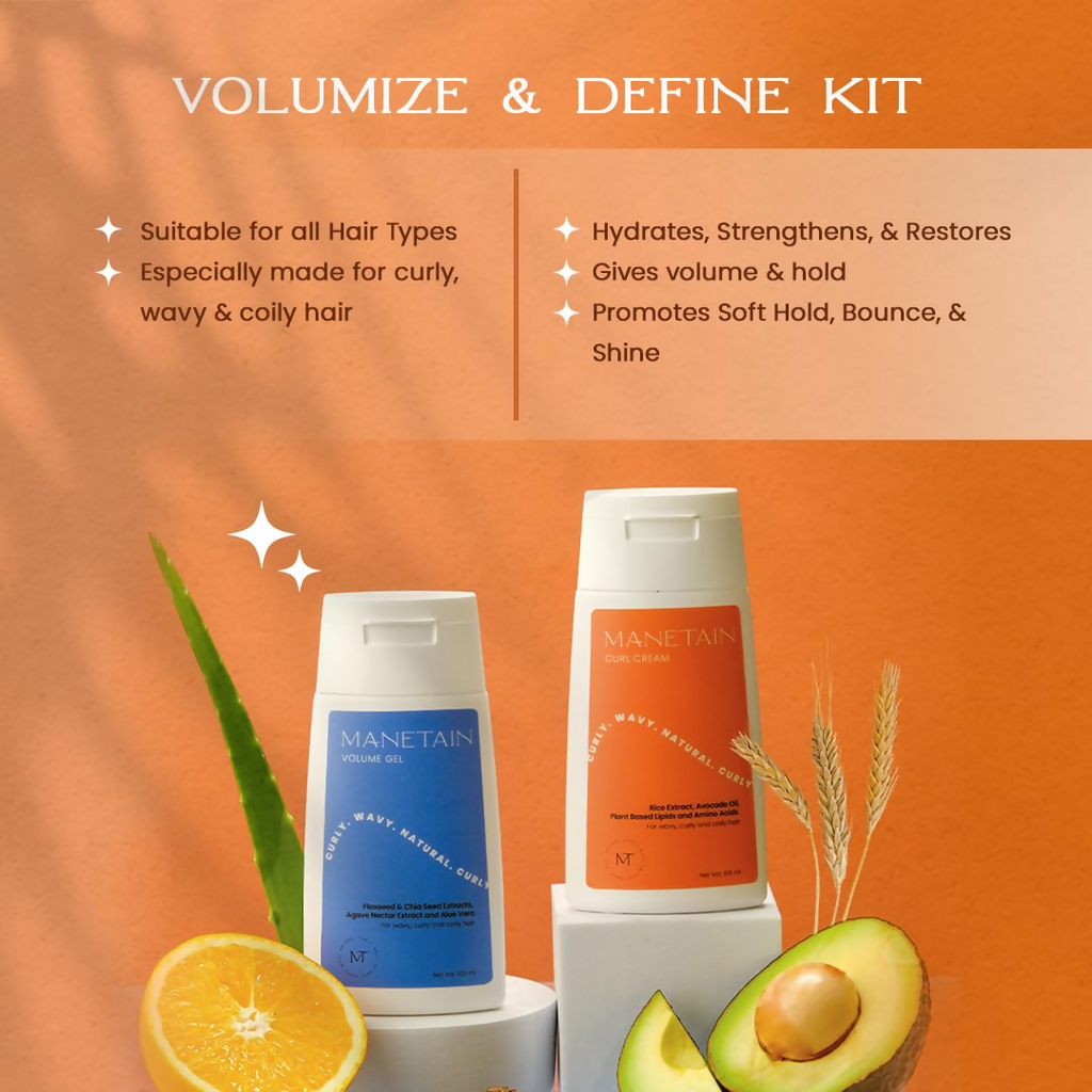 Manetain Volume Gel & Curl Cream Combo