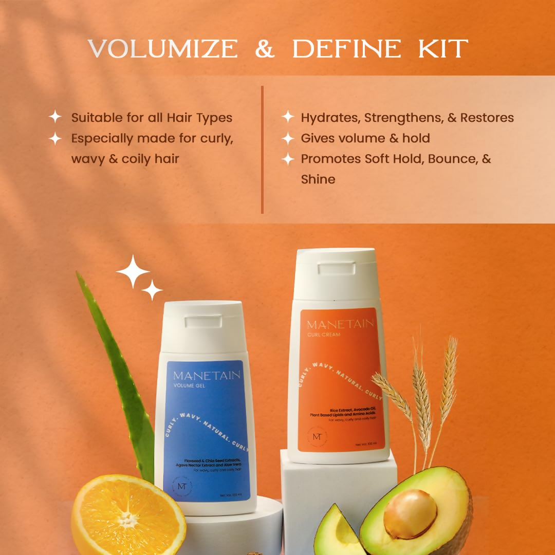 Manetain Volume Gel & Curl Cream Combo