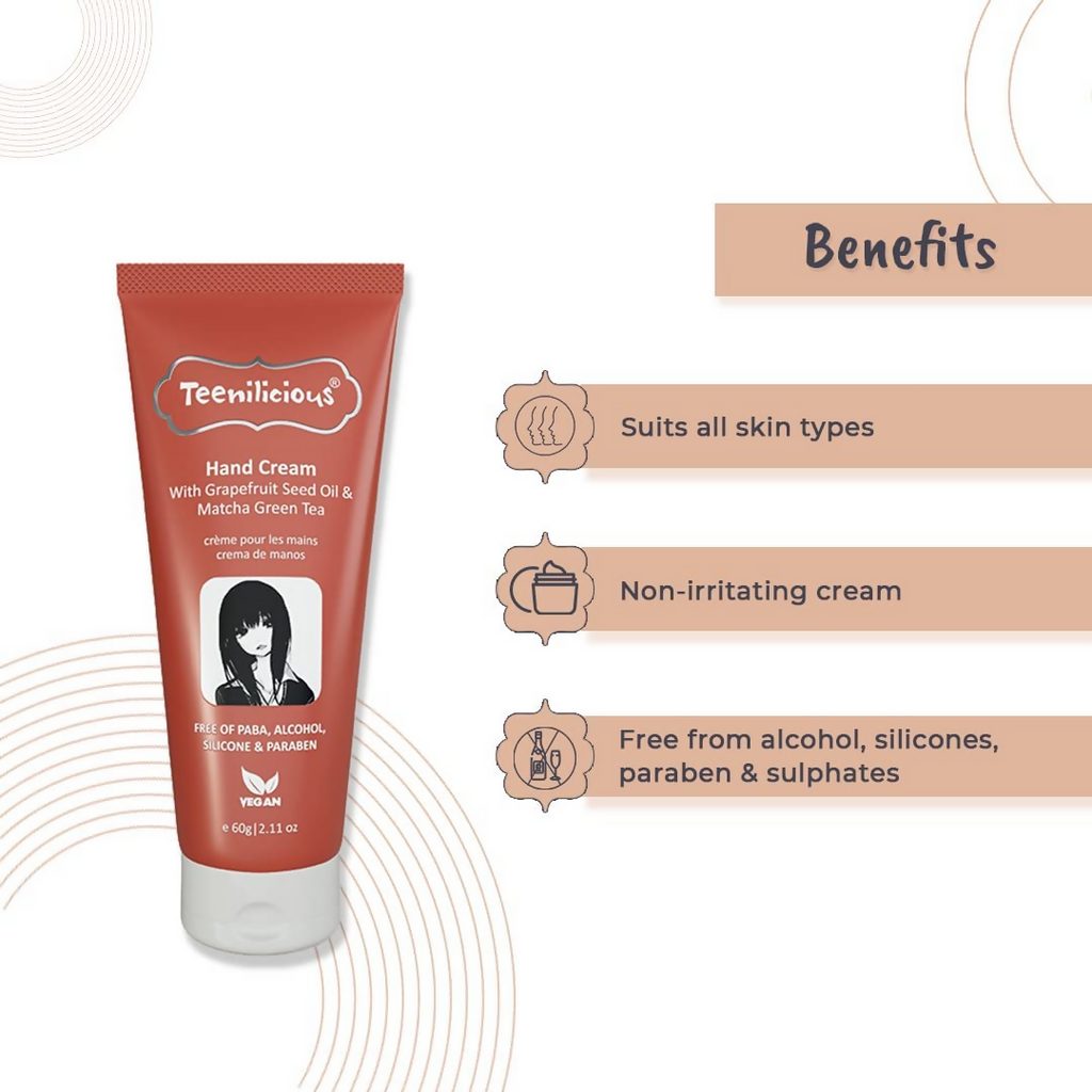 Teenilicious Hand Cream With Grapefruit Seed Oil & Matcha Green Tea