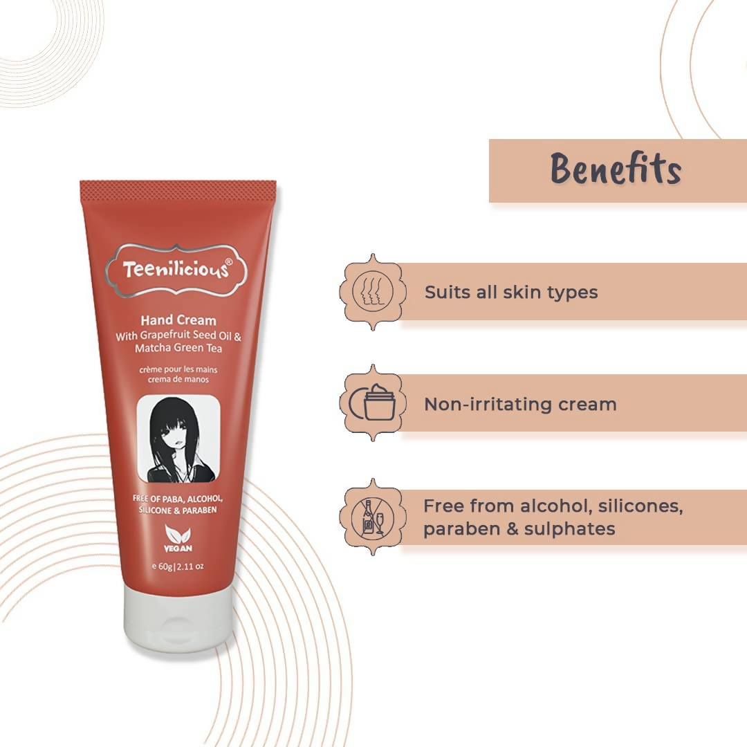 Teenilicious Hand Cream With Grapefruit Seed Oil & Matcha Green Tea